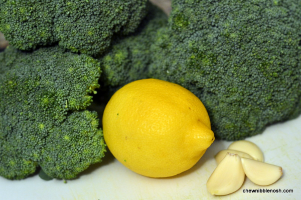 Roasted Broccoli with Lemon and Garlic 1 - Chew Nibble Nosh