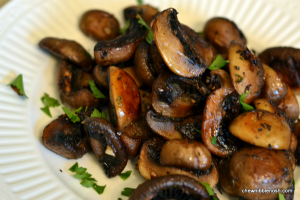 Roasted Mushrooms with Balsamic Garlic and Thyme - Chew Nibble Nosh