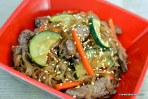 Stir Fried Noodles with Beef and Vegetables - Chew Nibble Nosh