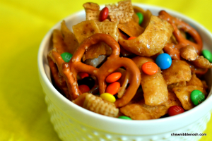 Sweet and Salty Snack Mix - Chew Nibble Nosh