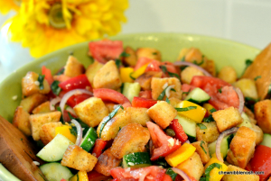 Panzanella Salad - Chew Nibble Nosh