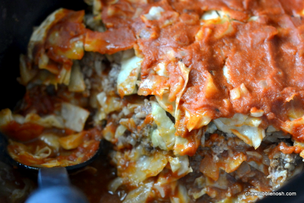 Lazy Man's Slow Cooker Stuffed Cabbage 4 - Chew Nibble Nosh