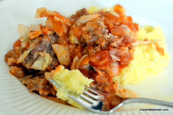 Lazy Man's Slow Cooker Stuffed Cabbage - Chew Nibble Nosh