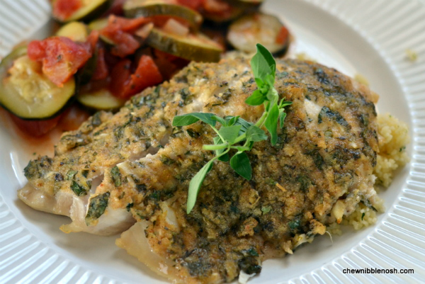 Herb Crusted Tilapia - Chew Nibble Nosh