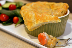 Chicken Pot Pies with Puff Pastry - Chew Nibble Nosh