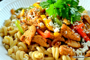 Chicken Fajita Pasta - Chew Nibble Nosh