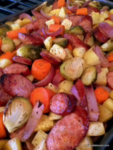 Roasted Apple, Vegetable and Kielbasa Bake #CookForHealthSeptember 1 - Chew Nibble Nosh