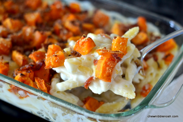 Roasted Butternut Squash and Bacon Pasta 5 - Chew Nibble Nosh