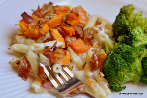 Roasted Butternut Squash and Bacon Pasta 6 - Chew Nibble Nosh