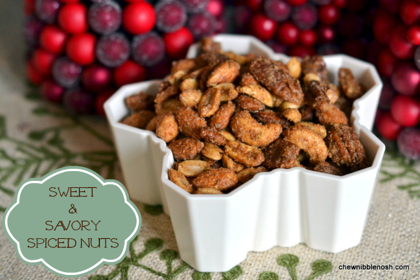 Sweet & Savory Spiced Nuts - Chew Nibble Nosh