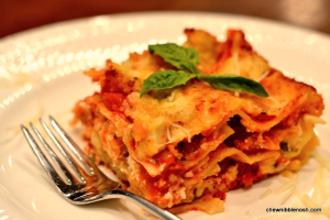 Chicken Parmesan Lasagna - Chew Nibble Nosh