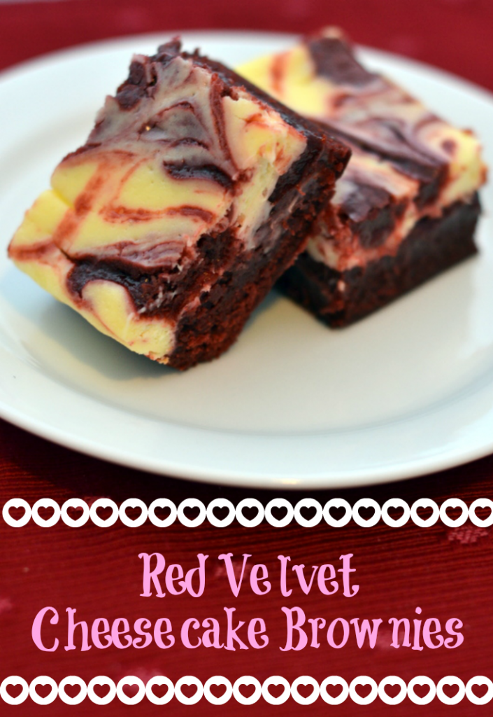 Red Velvet Cheesecake Brownies - Chew Nibble Nosh.