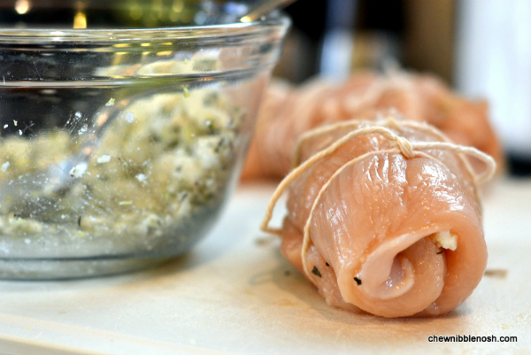 Easy Stuffed Chicken Roulades - Chew Nibble Nosh 3