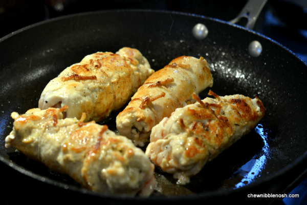 Easy Stuffed Chicken Roulades - Chew Nibble Nosh 4