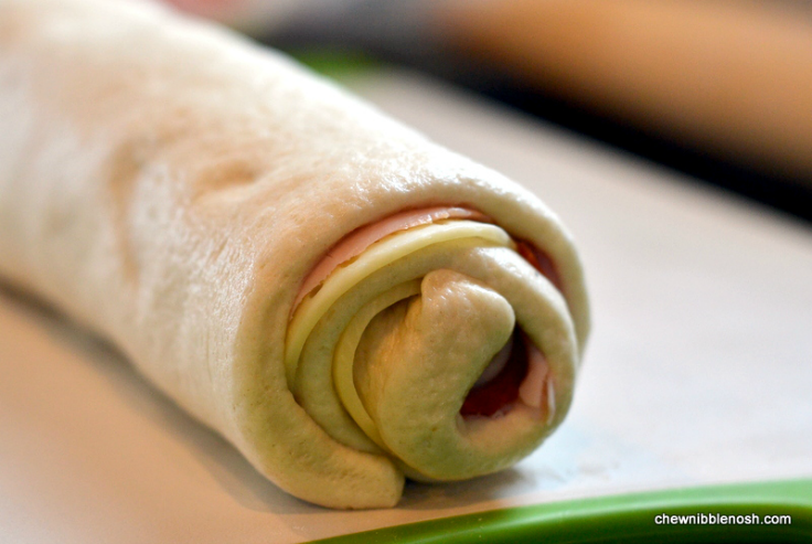 Ham & Cheese Party Roll Ups - Chew Nibble Nosh 2