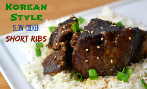 Korean-Style Slow Cooker Short Ribs - Chew Nibble Nosh