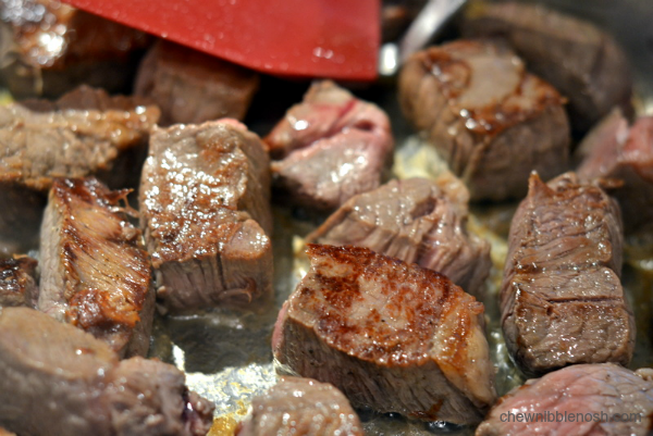 Steak Tips with Roasted Feta Potatoes - Chew Nibble Nosh 2