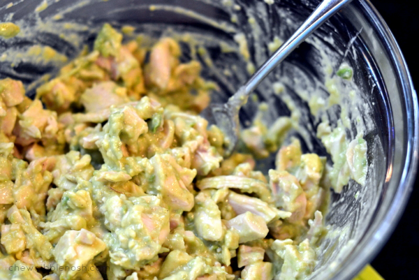 Chicken-Avocado Salad Sandwiches - Chew Nibble Nosh 3