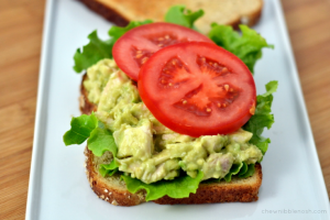 Chicken-Avocado Salad Sandwiches - Chew Nibble Nosh.