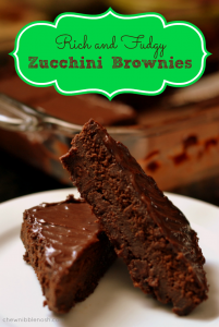 Rich and Fudgy Zucchini Brownies - Chew Nibble Nosh