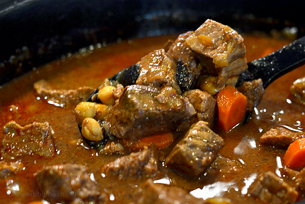 Slow Cooker Moroccan-Spiced Beef Stew - Chew Nibble Nosh 5