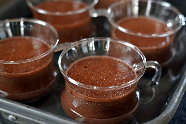 Chocolate Pots de Creme with Marshmallow Whipped Cream - Chew Nibble Nosh 5
