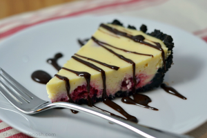 Raspberry Cream Cheese Pie - Chew Nibble Nosh