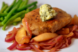 Skillet Pork Chops with Apples and Maple-Sage Butter - Chew Nibble Nosh