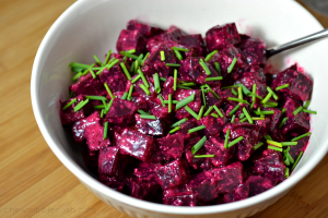 Roasted Beets with Horseradish Vinaigrette - Chew Nibble Nosh