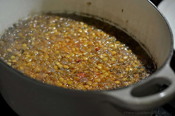 Lentil Soup with Balsamic Roasted Winter Vegetables - Chew Nibble Nosh 5