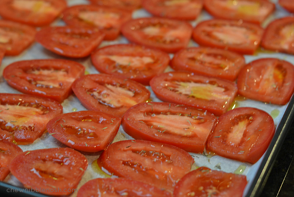 Slow Roasted Tomato BLTs with Basil Mayo - Chew Nibble Nosh 1