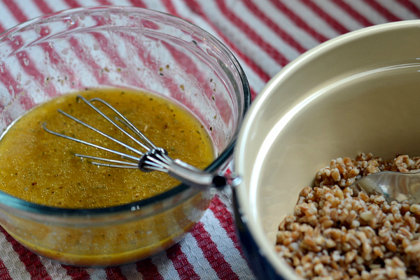 Greek Wheat Berry and Veggie Salad - Chew Nibble Nosh 2