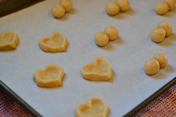 Valentine Heart Thumbprint Cookies - Chew Nibble Nosh 3
