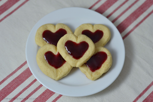 Valentine Heart Thumbprint Cookies - Chew Nibble Nosh 5