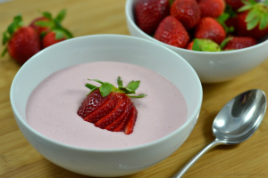 Chilled Strawberry Soup - Chew Nibble Nosh