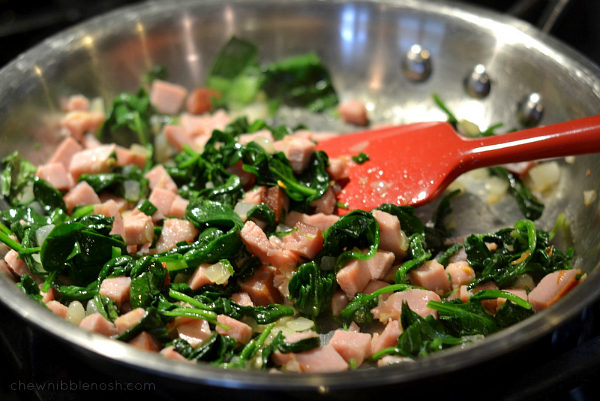 Lightened Up Ham & Spinach Quiche - Chew Nibble Nosh 4