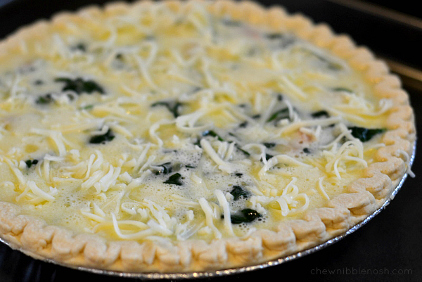 Lightened Up Ham & Spinach Quiche - Chew Nibble Nosh 5