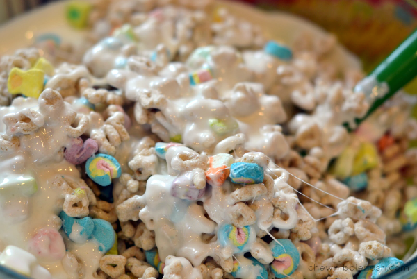 Lucky Charms Marshmallow Treats - Chew Nibble Nosh 3