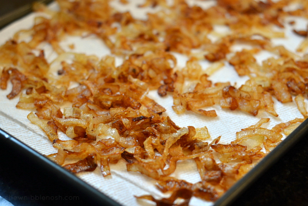 Mujaddara - Rice and Lentils with Crispy Onions - Chew Nibble Nosh 4