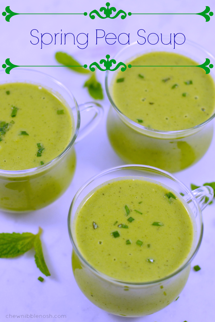 Spring Pea Soup - Chew Nibble Nosh