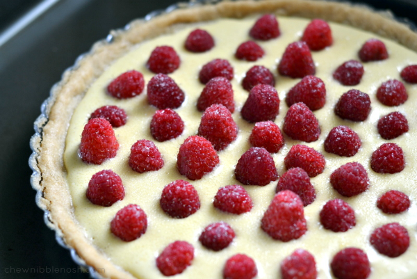 Simple Raspberry Cream Tart - Chew Nibble Nosh 3