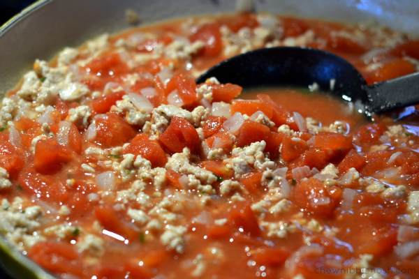 Chicken Bolognese with Crispy Oregano - Chew Nibble Nosh 5