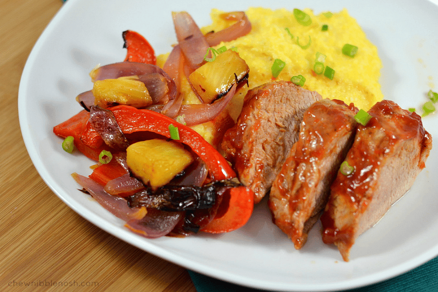 Sweet and Smoky Pork Tenderloin with Pineapple and Peppers