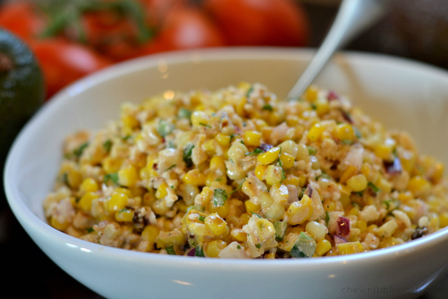 Mexican Street Corn Salad - Chew Nibble Nosh