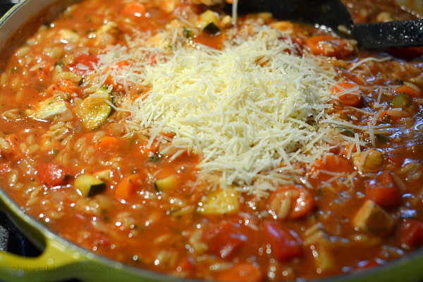 One Pot Chicken & Orzo Stew - Chew Nibble Nosh 4