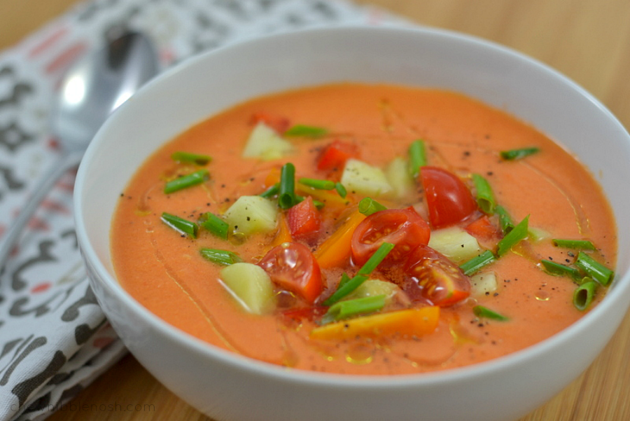 Summer Gazpacho - Chew Nibble Nosh