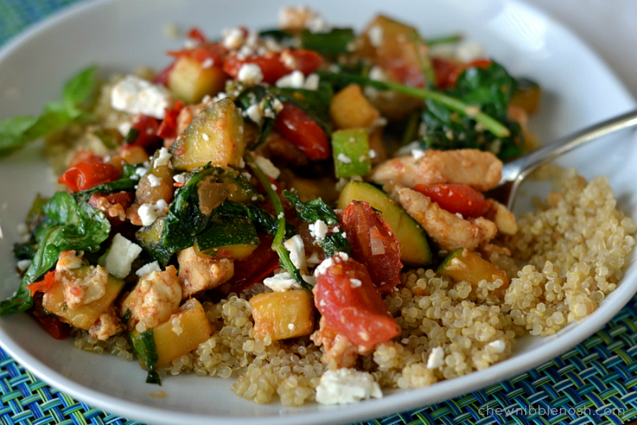 Chicken with Quinoa and Vegetables - Chew Nibble Nosh