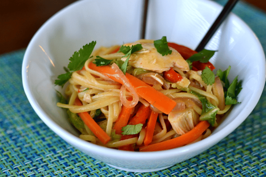 One-Pot Coconut Curry Noodles with Chicken